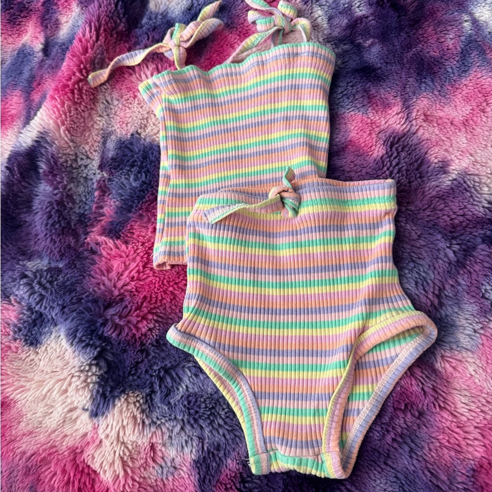Colorful Striped Baby Onesie